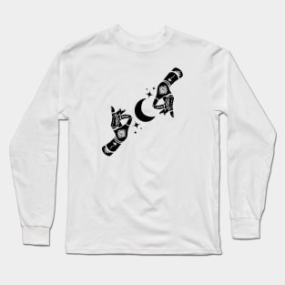 Witchy Moon Hands Design Long Sleeve T-Shirt